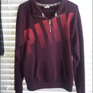 Burgundy quarter zip